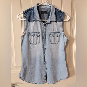 Denim Pearl Snap Shirt